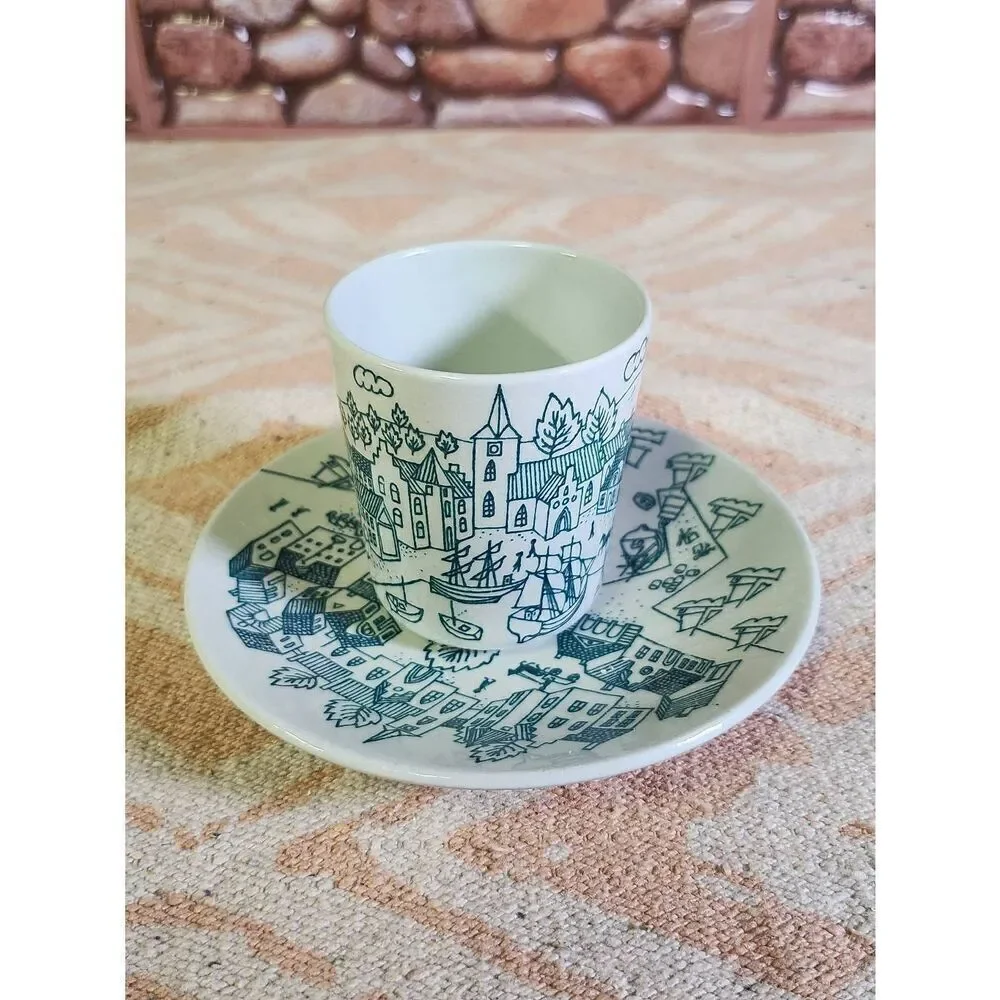 Nymolle Art Faience Paul Hoyrup Cup & Saucer Plate Limited Edition Denmark